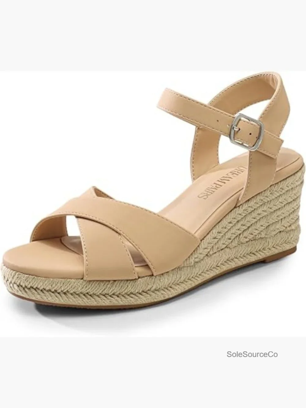 Espadrille Wedge Sandals | Adjustable Buckle Dressy Platform